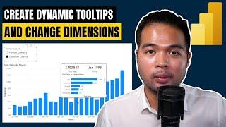 Show MORE INFO using DYNAMIC TOOLTIPS / Change Dimension with Field Parameters // A Power BI Guide