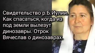 Свид.р.Б.Иулии.Как спасатись от динозавров,когда они вылезут из под земли.Отр. Вячеслав о динозаврах