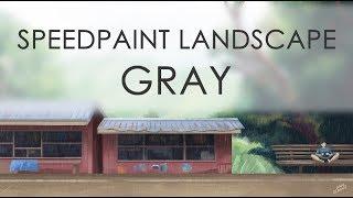 Landscape Speedpaint | Gray | luckykyunart Scribbles