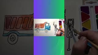 DIY Fun: Draw a Truck ️Pop-up. Step-by-Step Drawing #short #kidstruck #truckdrawing