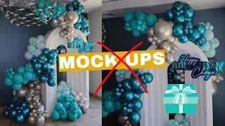 Don't Offer Mock Ups | Balloon Garland Tutorial | Tiffany Theme | How to | DIY