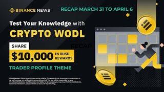 Binance Word of The Day|Trader Profile|Recap|Mar 31-Apr 6| @Click2EarnDigitalHub #bitcoin, #btc