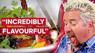 Guy Fieri Tries DELICIOUS Pork Belly With Octopus! | Diners, Drive-Ins & Dives