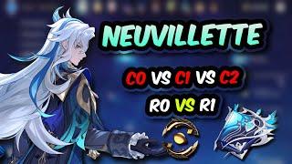 UPDATED NEUVILLETTE CONSTELLATION COMPARISON | C0 TO C2 | R0 VS R1 | DAMAGE COMPARISON