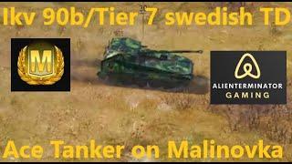 WOT Ikv 90b Tier 7 swedish TD / ACE Tanker on Malinovka