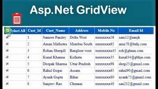 Add checkbox and Delete data in Gridview | Asp.Net C#