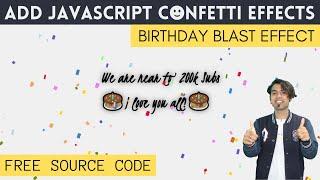  Add Confetti Falling Animation Effect to your Website using HTML CSS and Pure JavaScript in Hindi