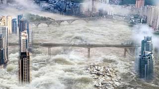 3 DAMS COLLAPSED! China is Crying, and the floods like a Tsunami continue.