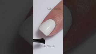 Easy Minimalist White and Nail Caviar Nail Art Tutorial #shorts