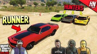 Sabre Turbo vs Pegassi Torero XO's GTA 5 ManHunt!