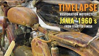 Timelapse Restoration JAWA motorcycle 1960 - From Start to Finish