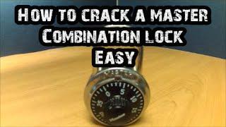 How To Crack a Master Lock- Combination Lock- EASY   