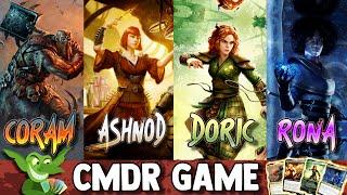 Coram vs Ashnod vs Doric vs Rona EDH / CMDR game play for Magic: The Gathering