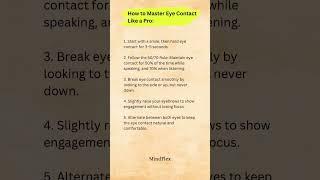 How to Master Eye Contact Like a Pro: