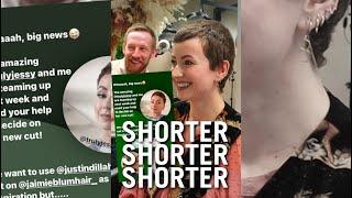 Jess gets a super short haircut #hair #shorthair #buzzcut #pixiecut #fade