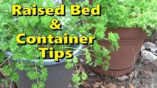 Container and Raised Bed Garden Tips