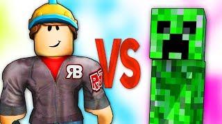 ROBLOX VS MINECRAFT | СУПЕР РЭП БИТВА | Майнкрафт Крипер ПРОТИВ Роблокс Онлайн Игра