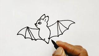 Как нарисовать летучую мышь|How to draw a bat