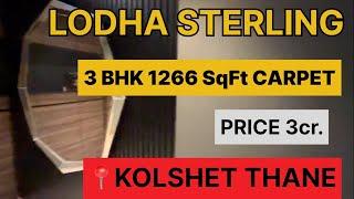 Spacious fully furnished 3 BHK for sale in Lodha Sterling. 1266 SqFt carpet.