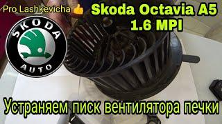 Устраняем писк вентилятора печки Skoda Octavia A5 1.6 BSE