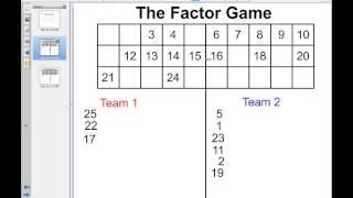 The Factor Game