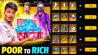 Free Fire || Noob *POOR* I’d To Pro *RICH* I’d In 10 Minutes n 10,000Diamonds-Garena Free Fire