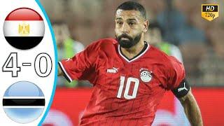 Egypt vs Botswana 4-0 Highlights & All Goals - Afcon Quafiliers 2024 Salah Goal