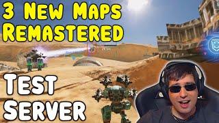 3 New REMASTERED MAPS - War Robots Test Server Gameplay WR