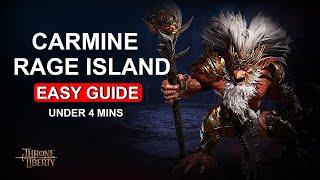 Carmine Rage Island Guide in Under 3 Minutes | 2 - Star Throne and Liberty Dungeon Guide