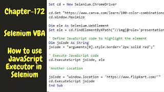 Selenium VBA - How do I Execute JavaScript Code in Selenium