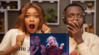 OUR FIRST TIME HEARING Polina Gagarina - (Live at Megasport) ~ Полина Гагарина - Шагай REACTION!!!