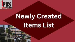 Newly created item List in Excel {Point of Sale Software} || Mansoor Anwar || (Urdu / Hindi)