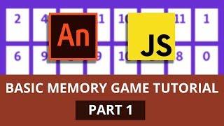 Basic Memory Game Tutorial - Part 1 (Animate CC + HTML5 + JavaScript)