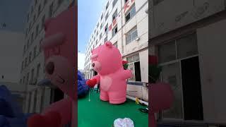 Digital Inflatables #Gonflables #Inflatable Pink Bear #Mascot for #Parade #Stagedesign Decortion