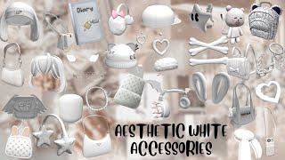 Aesthetic White Accessories With Codes!