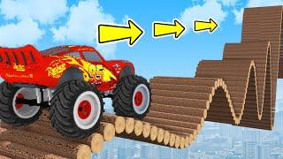 MONSTER TRUCK vs LOG BRIDGE in Teardown