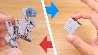 How to build LEGO brick mini dinosaurs transformer mech MOC - Cuptor