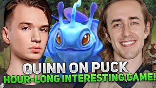 HOUR-LONG INTERESTING GAME! QUINN plays on PUCK vs PURE in HIGH MMR!