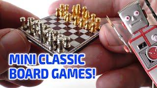 TINY WORKING CLASSIC BOARD GAMES! - Mini Chess, Checkers and Backgammon that really work!