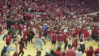 End of #21 Indiana Hoosiers Defeating #1 Purdue Boilermakers at Simon Skjodt Assembly Hall