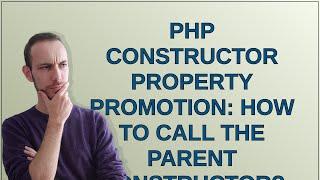 Drupal: PHP constructor property promotion: how to call the parent constructor?