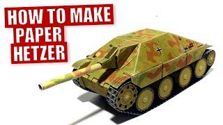 How to make Hetzer paper tank destroyer, DIY Jagdpanzer 38 t Hetzer papercraft or Panzerjäger 38 t