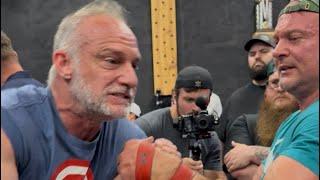 Armwrestling practice with Devon Larratt and Brian Shaw