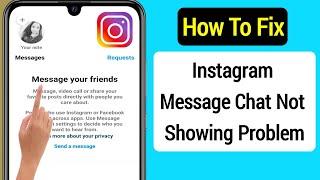 How To Fix Instagram Message Not Showing (2023) || Fix Instagram Chat Not Showing Problem