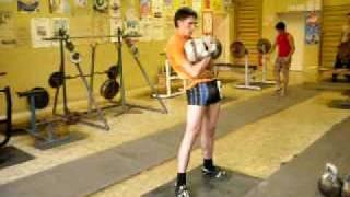 KETTLEBELL SPORT толчок 2-х 32кг гири за 9 мин, 76  подъемов