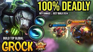 GROCK BEST BUILD 2024 | BUILD TOP GLOBAL GROCK GAMEPLAY | MOBILE LEGENDS