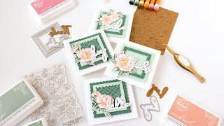 Peony Fantasy Mini Notecard Set With Carissa Wiley