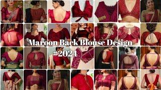 ️Maroon colour Blouse Back Neck Designs 2024/Blouse Design /gala design/Design blouse back side