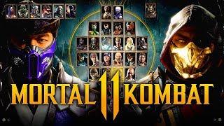 MORTAL KOMBAT 11 - Full Character Roster Predictions w/ Kombat Pack DLC! (32 Characters w/ DLC)