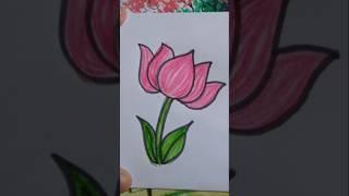 Easy lotus drawing #shorts #ytshorts #youtubeshorts #lotus #drawing #flowers #drawingtutorials